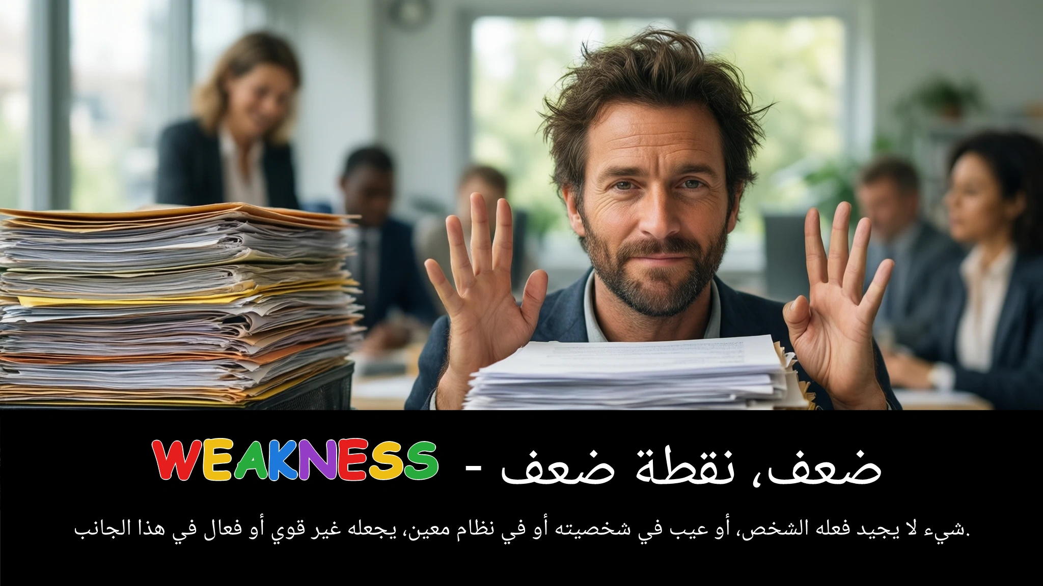 Arabic Illustration for weakness